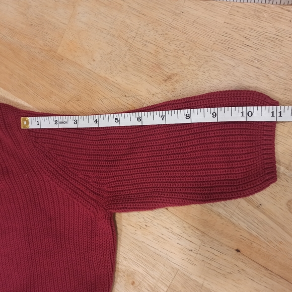 Express Sweater new Womens sz S Red Pullover Oversized Scoop Neck Short Sleeves - Picture 16 of 16